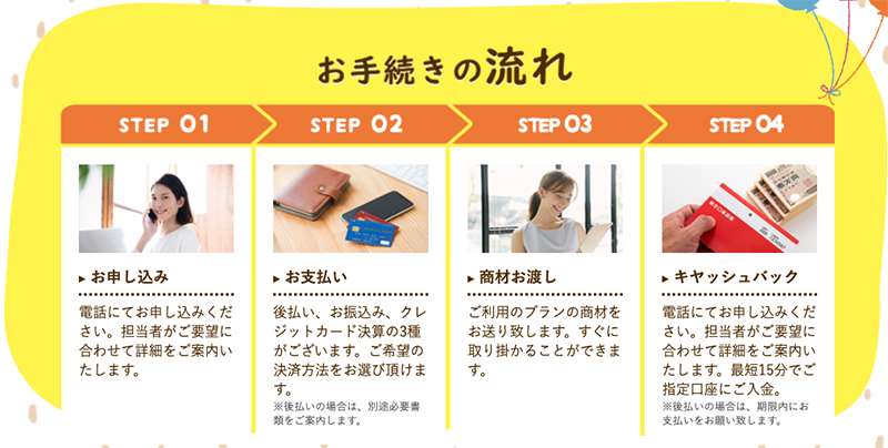 Step-1：公式サイトで申込む（1）